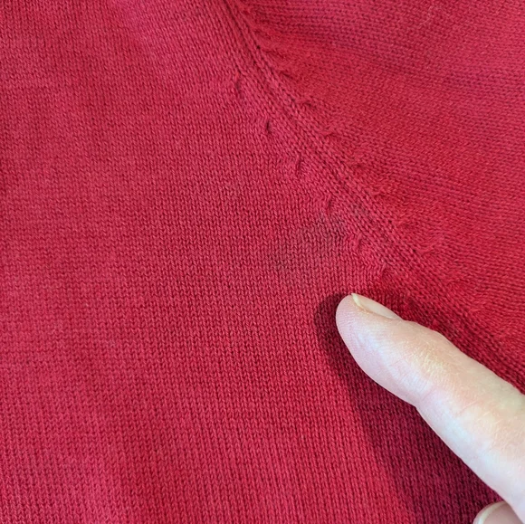 GANT Vintage 100% Cotton Knit Sweater Red Made in Hong Kong XXL- Fits Modern XL - Picture 14 of 14